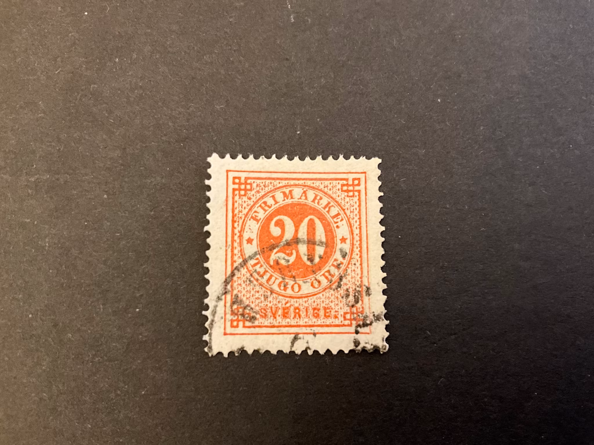 Ringtyp T 14 facit 22 stämplat märke