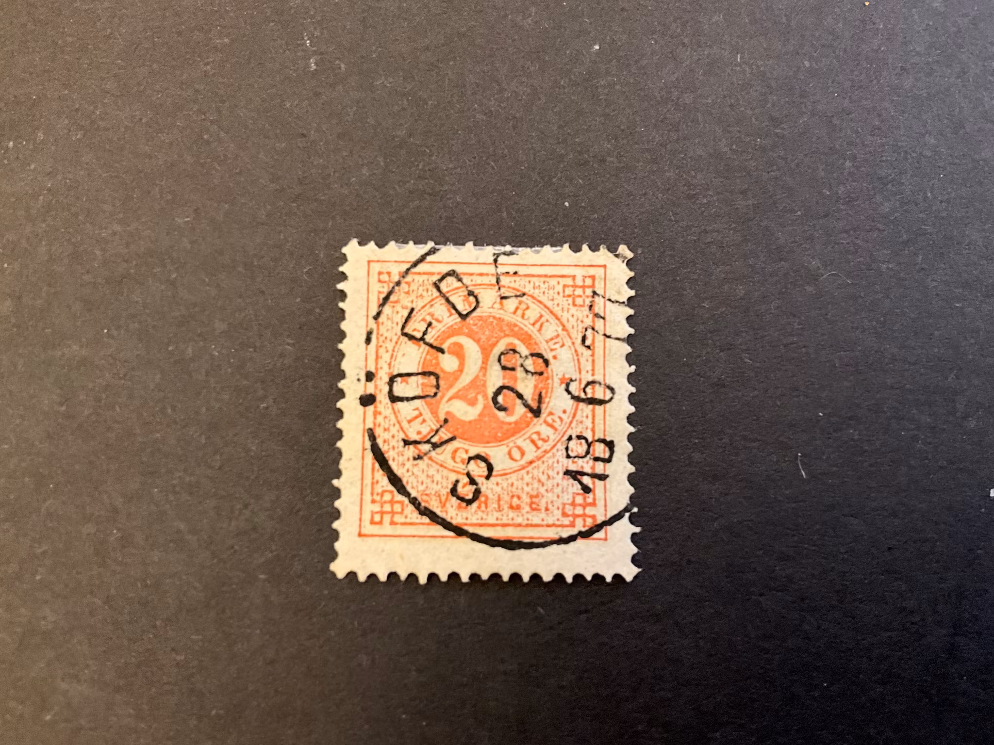 Ringtyp T 14 facit 22 V6 fin sidvånd stämpel SKÖFDE