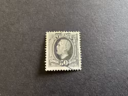 Oscar II facit 59 V2 stämplat märke med spegeltryck