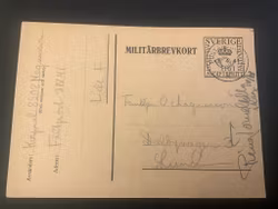 Militärbrevkort stämplat POSTANSTALTEN 1161