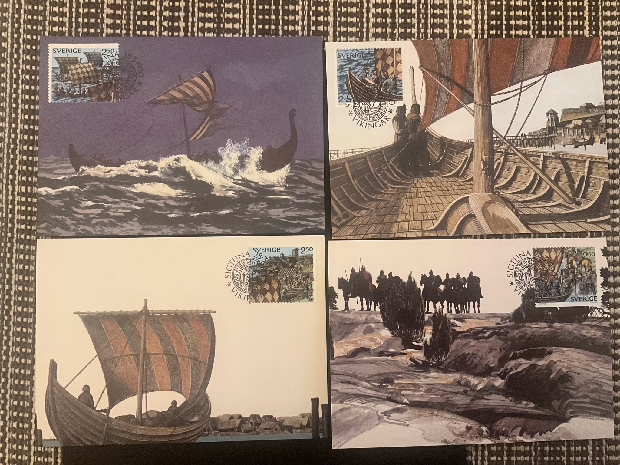 Maximikort 52-55 VIKINGAR stämplade kort