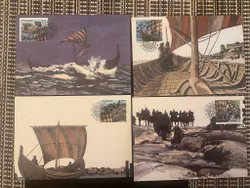 Maximikort 52-55 VIKINGAR stämplade kort