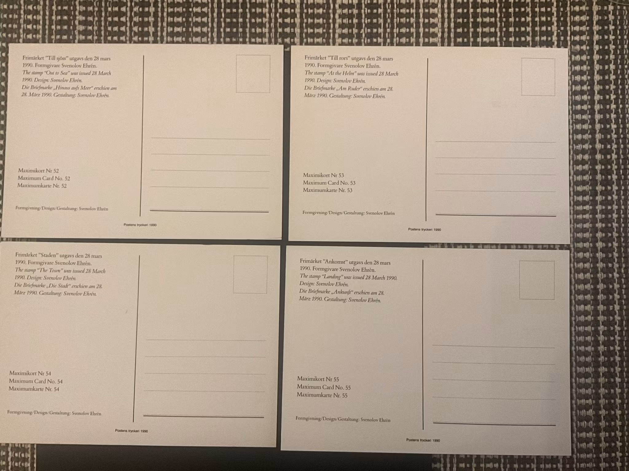 Maximikort 52-55 VIKINGAR stämplade kort