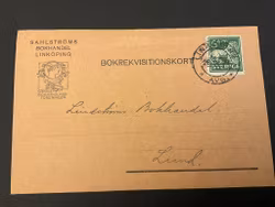 Bokrekvisitionskort frankerat med facit 140 A praktstämplat LINKÖPING