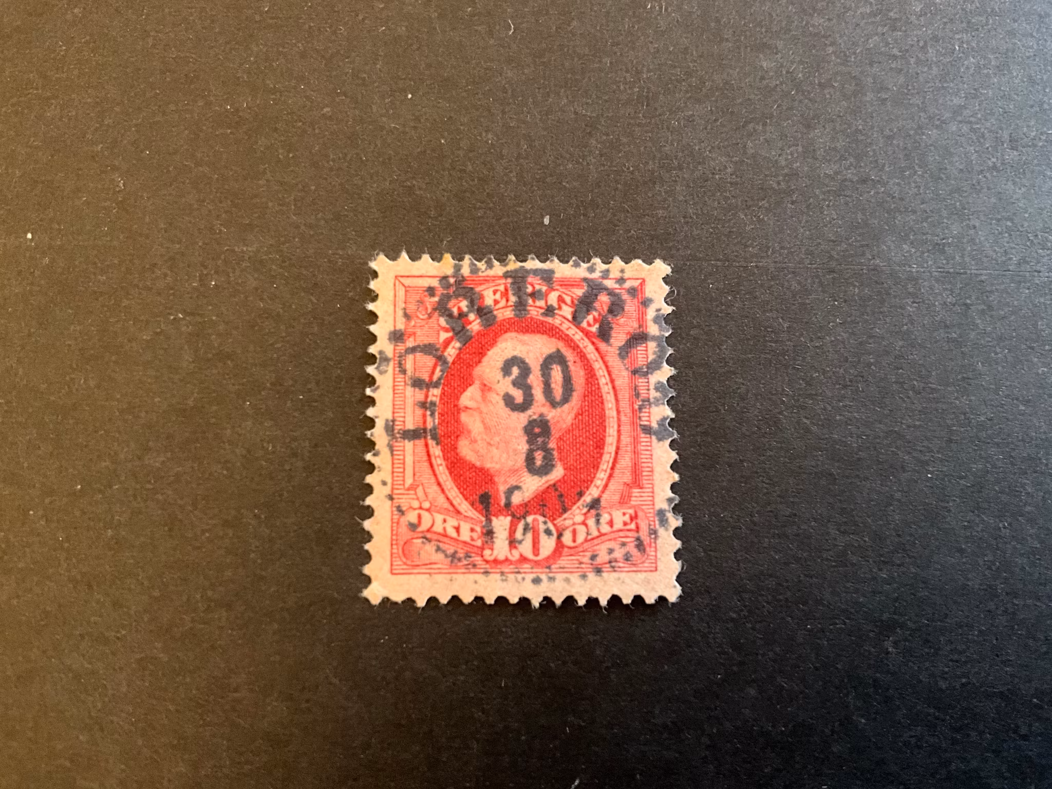 Oscar II facit 54 praktstämplat LÖDERÖD