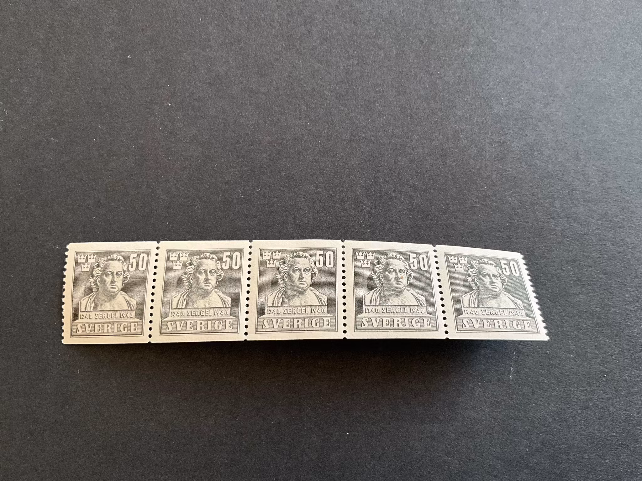 Sergel facit 327 postfriskt 5-strip