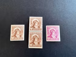 Sancta Birgitta facit 335-336 postfrisk serie