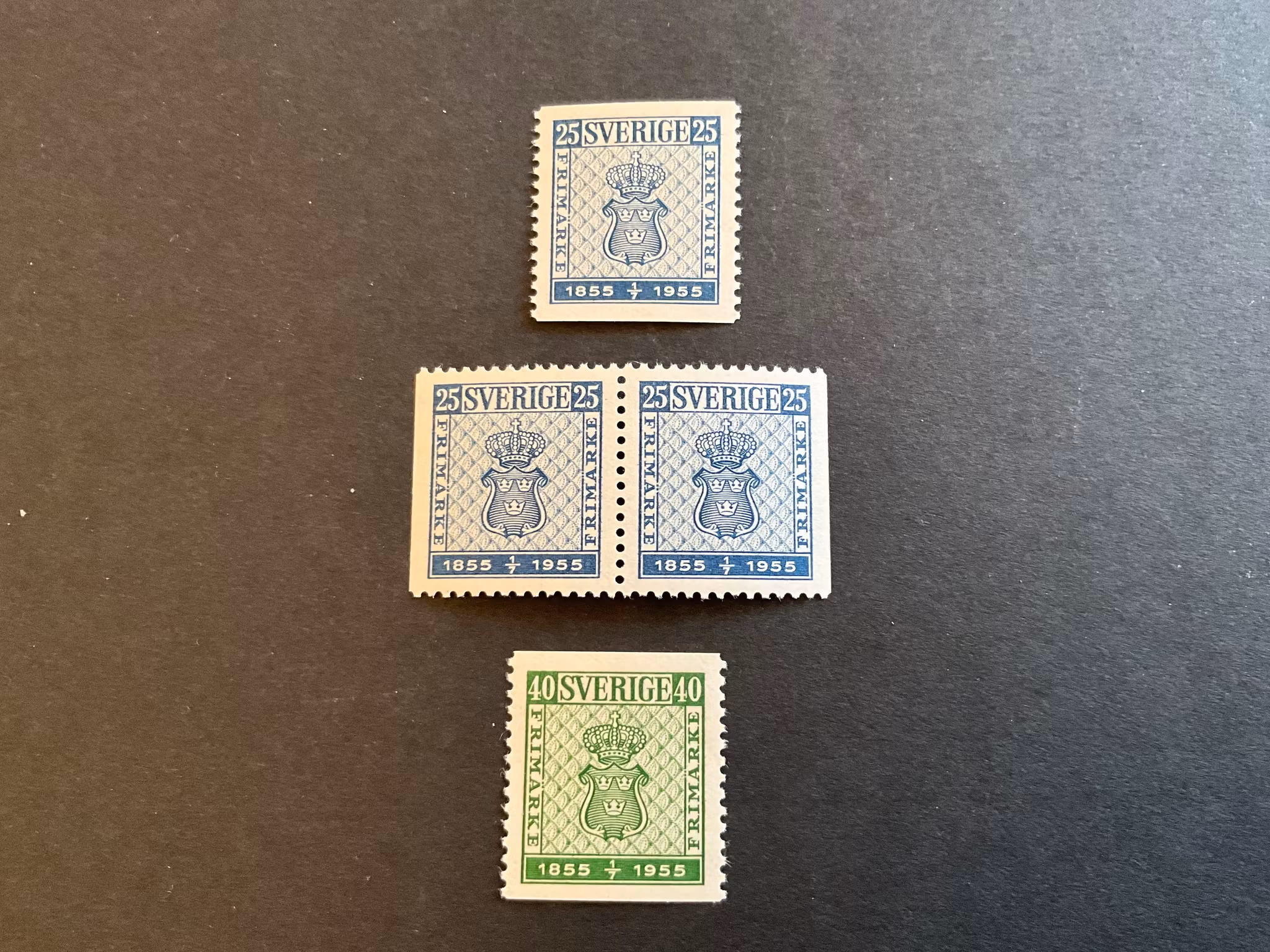 Svenska frimärket 100 år facit 467-468 postfrisk serie