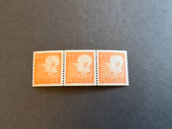 Gustaf VI Adolf typ III facit 429 A postfriskt 3-strip