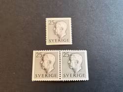 Gustaf VI Adolf typ I facit 404 A och BB postf4iska märken