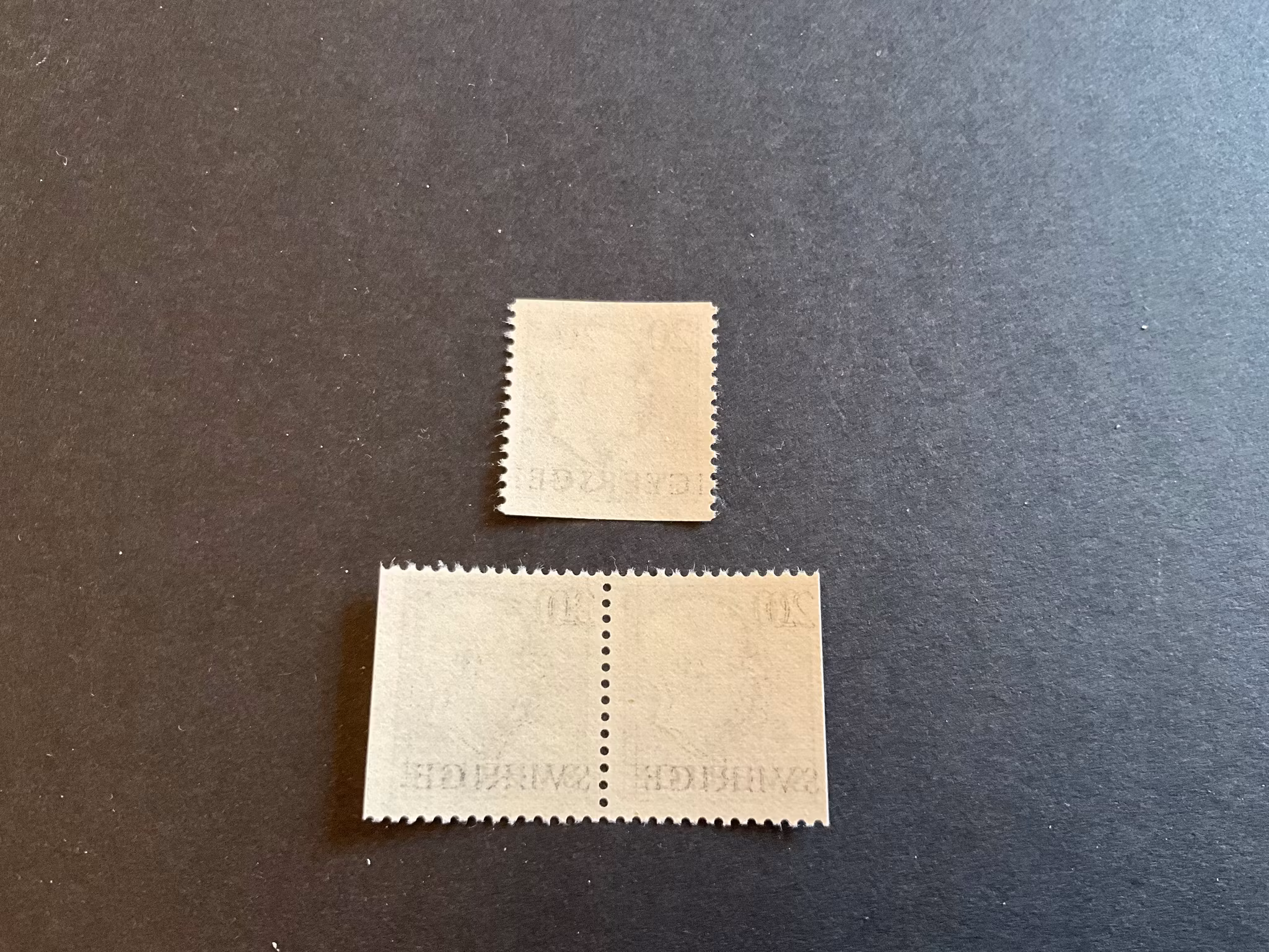 Gustaf VI Adolf typ I facit 403 A och BB postfriska märken