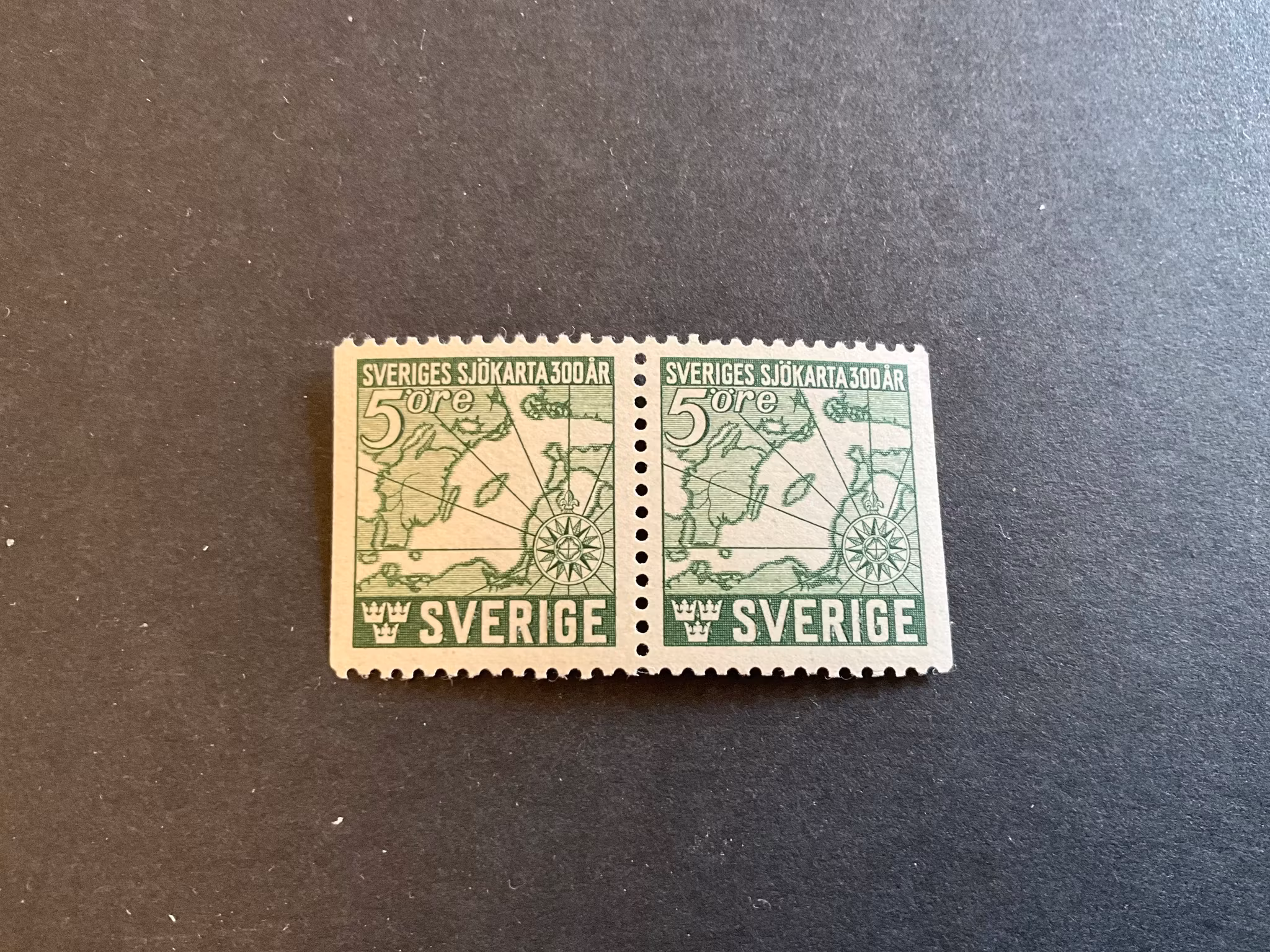 Sveriges sjökarta facit 351 BB postfriskt par