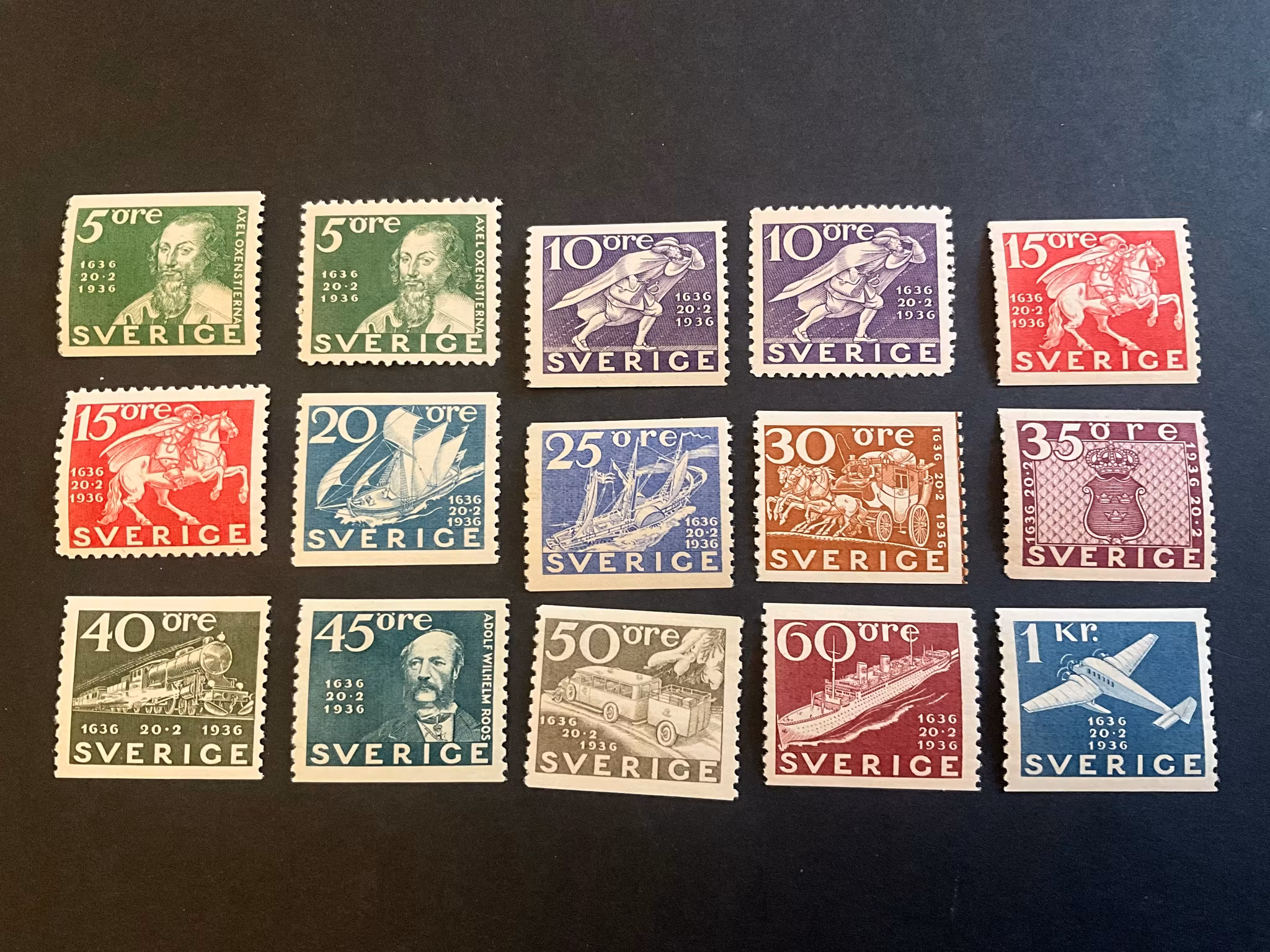 Postverket facit 246-257 postfrisk serie