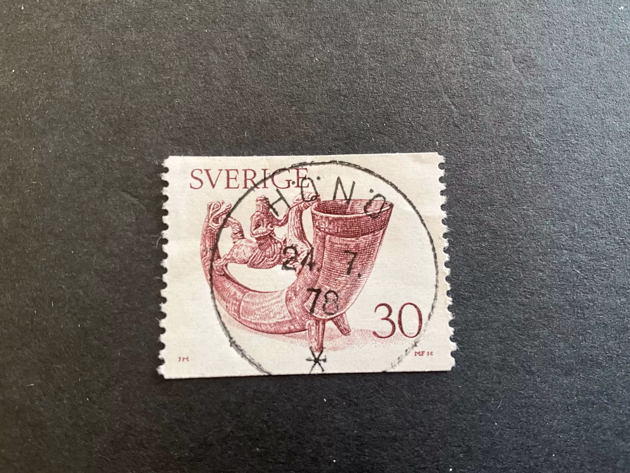 Dryckeshorn facit 973 lyxstämplat HÖNÖ