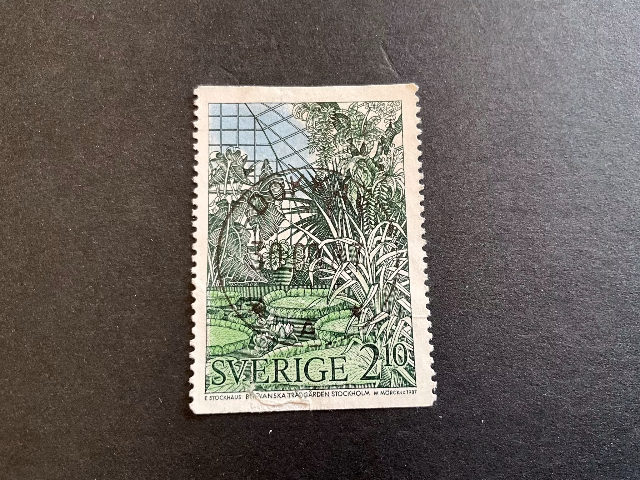 Botaniska trädgårdar facit 1470 lyxstämplat DOKKAS, sista dag