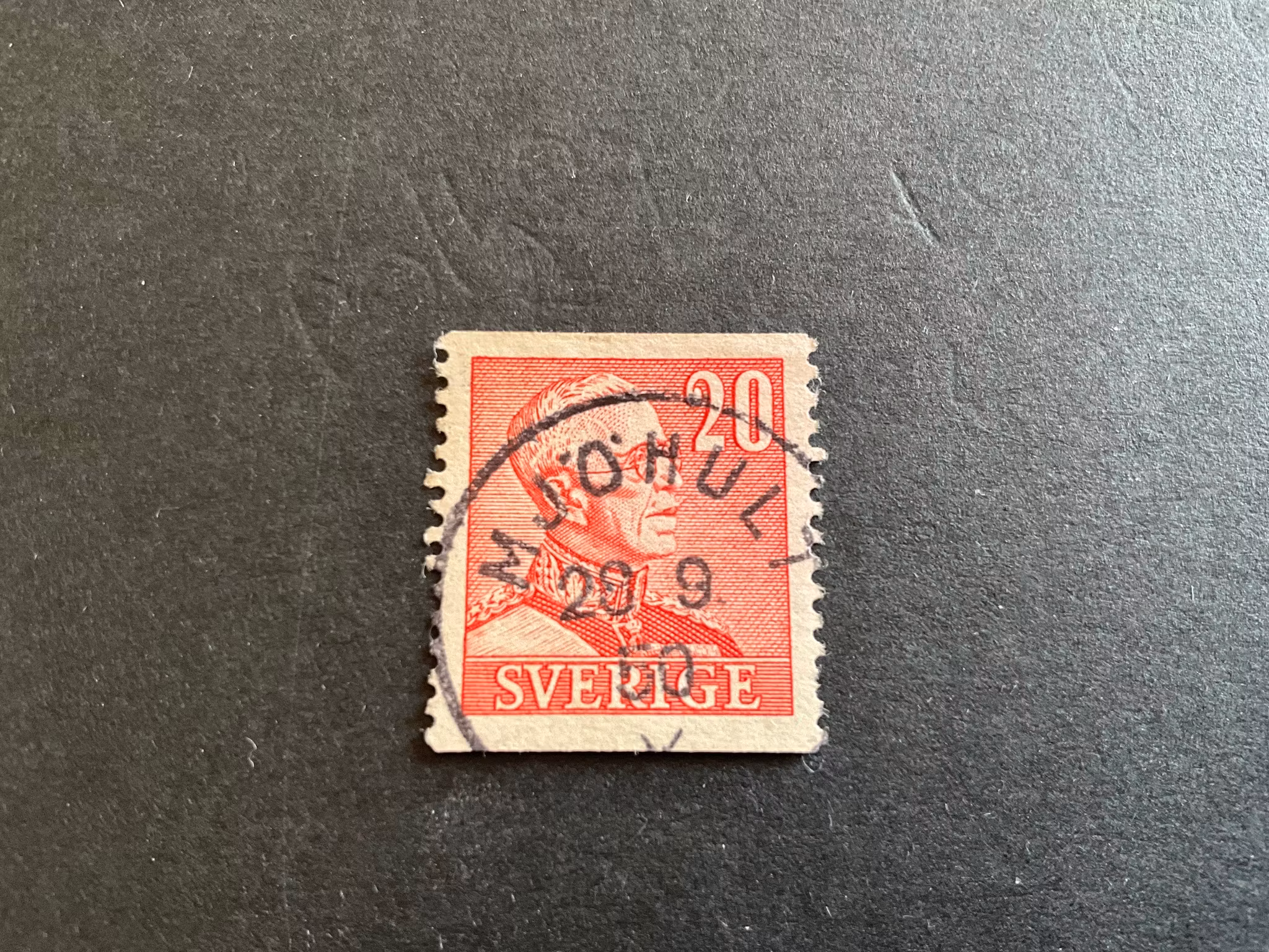 Gustaf V facit 276 A praktstämplat MJÖHULT