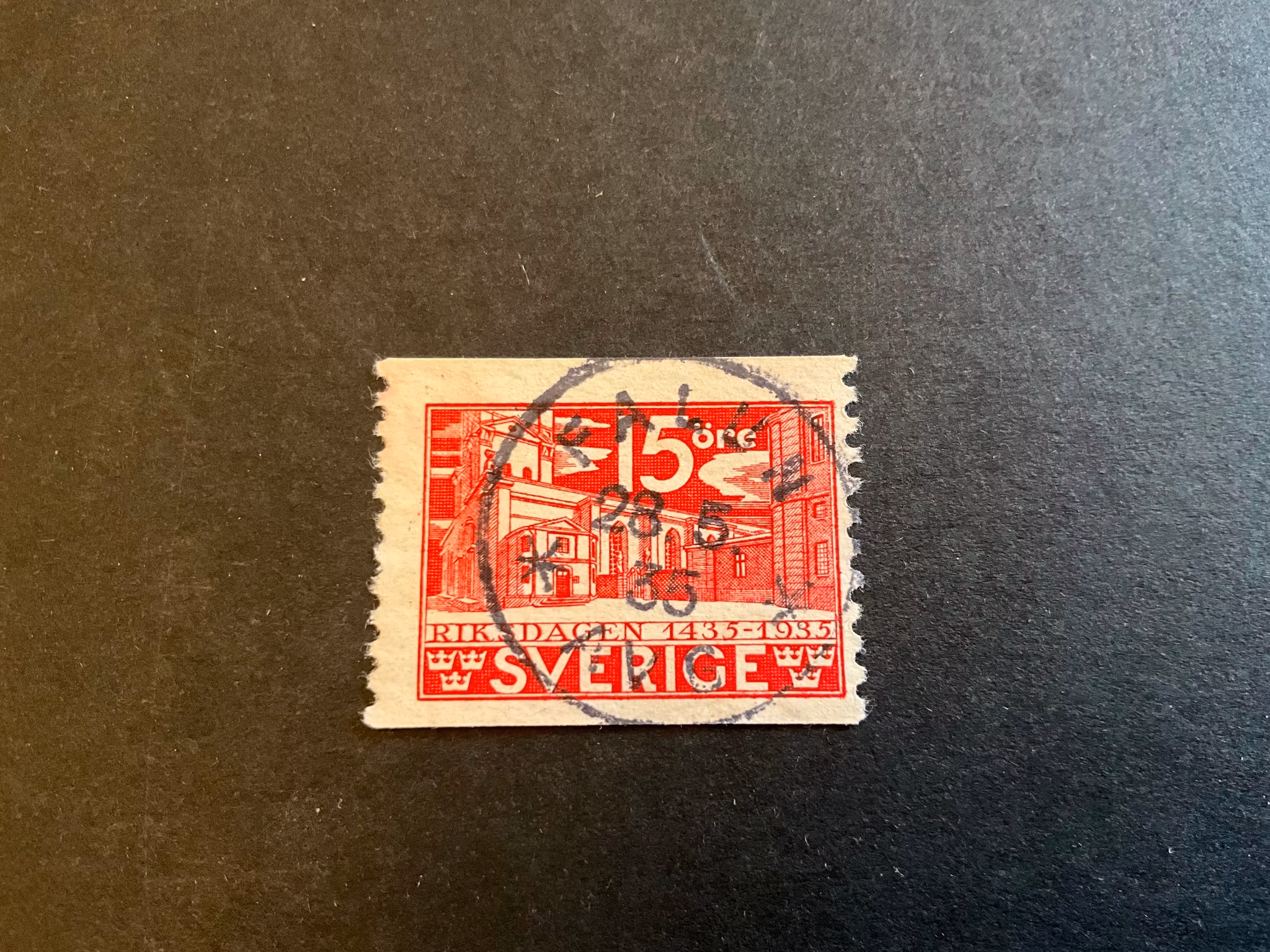 Riksdagen facit 242 A prakt/lyxstämplat FALUN