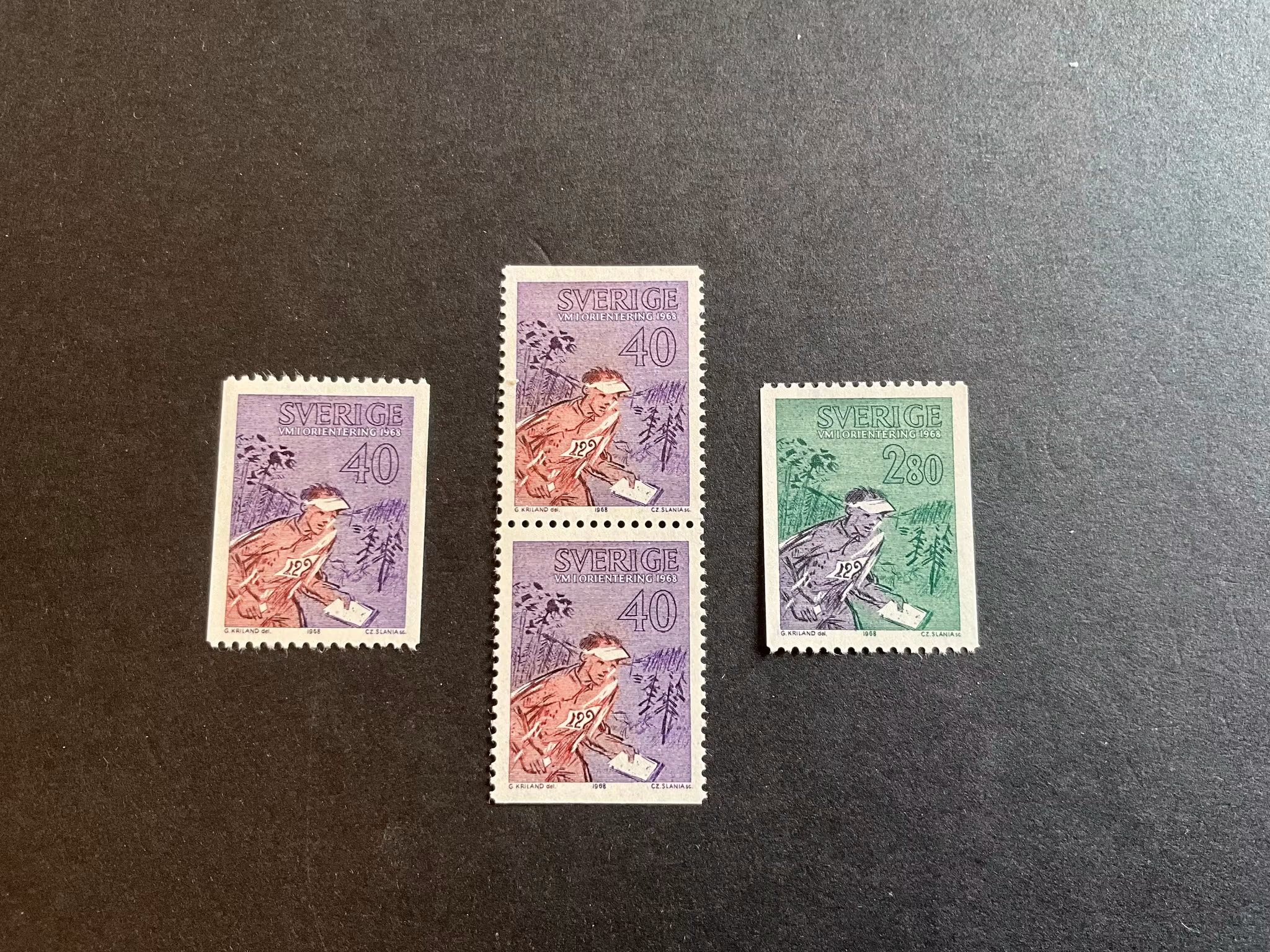 VM i orientering facit 637-638 postfrisk serie