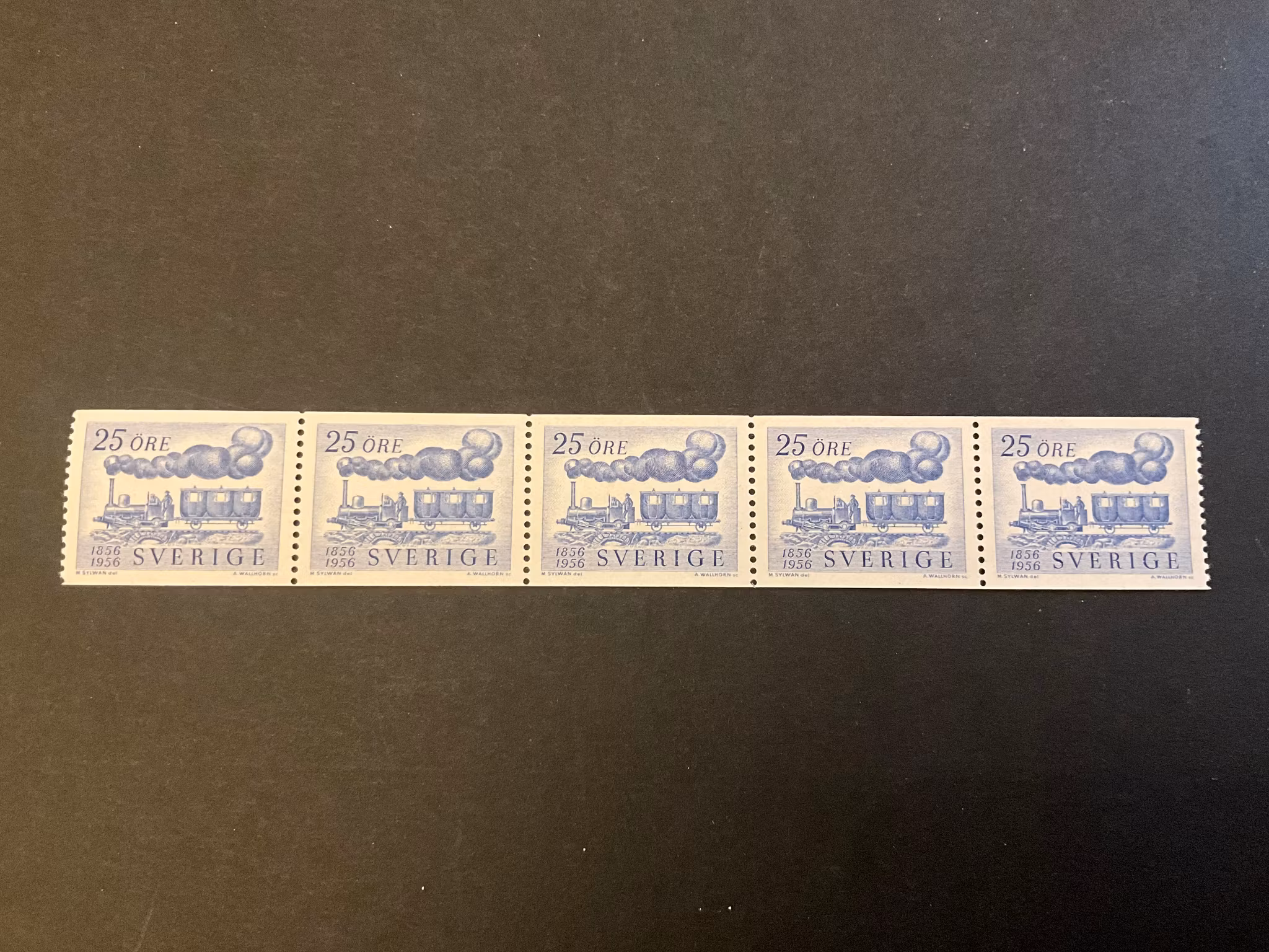 Sveriges järnvägar facit 484 A postfriskt 5-strip