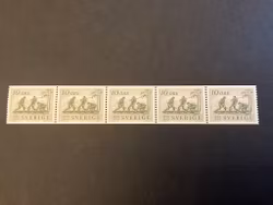 Sveriges järnvägar facit 483 A postfriskt 5-strip