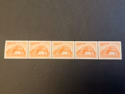 Sveriges järnvägar facit 485 postfriskt 5-strip