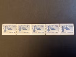 Sjö och helikopter post facit 488 A postfriskt 5-strip