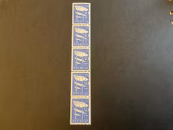 Vattenfall facit 500 A postfriskt 5-strip