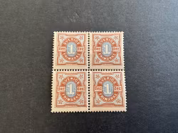 Tvåfärgad siffertyp facit 61 vm 2 postfriskt 4-block