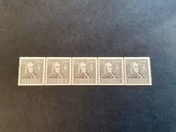 Linné facit 323 postfriskt 5-strip