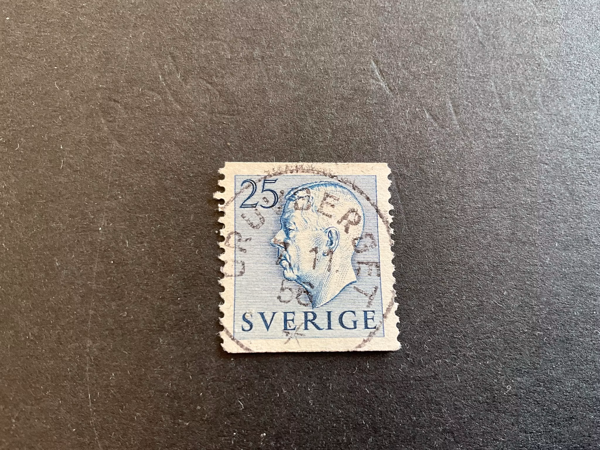 Gustaf VI Adolf facit 406 A praktstämplat GRUVBERGET