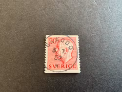 Gustaf VI Adolf facit 402 lyxstämplat GRÄDDÖ