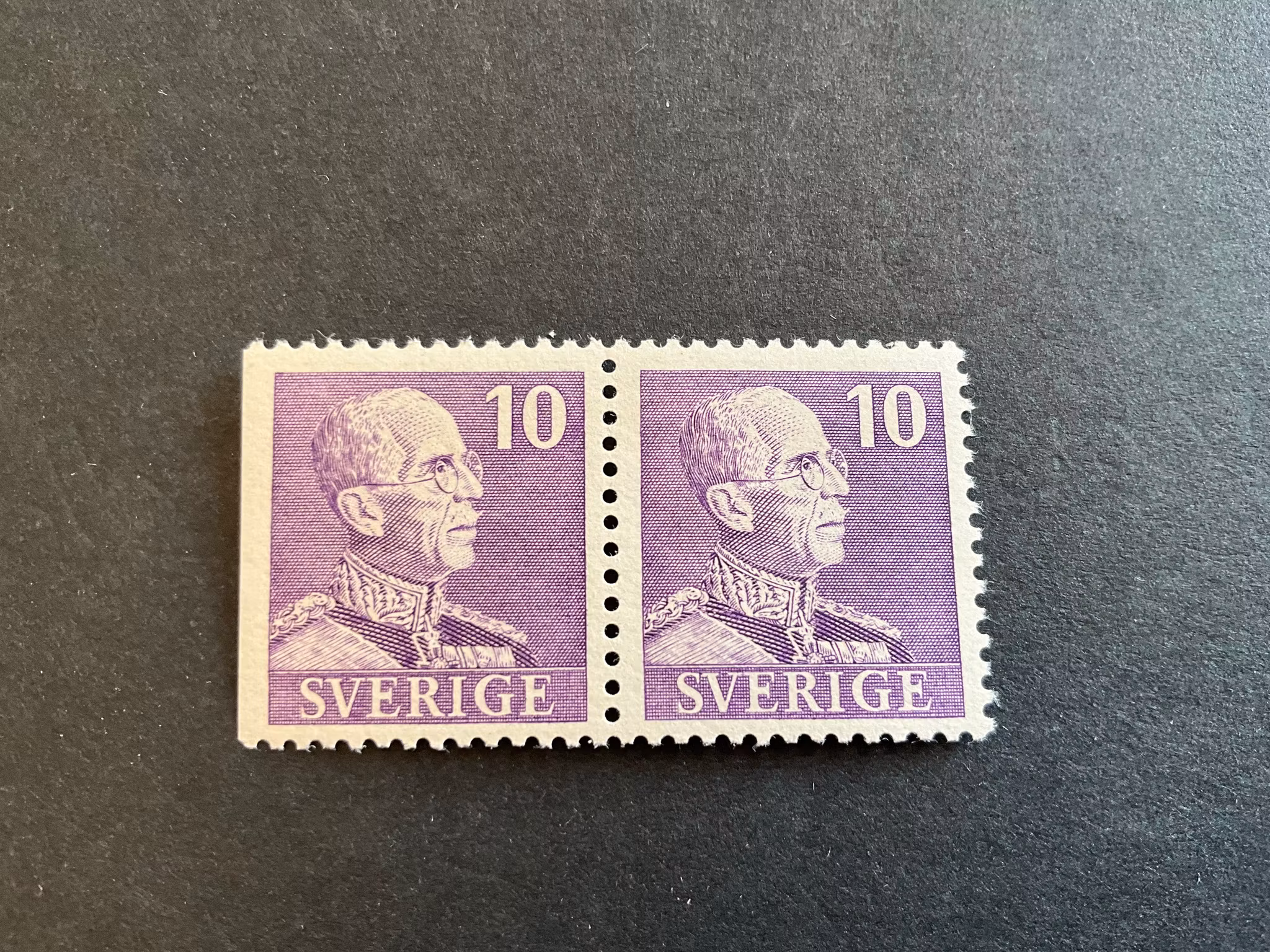 Gustaf V facit 269 BC postfriskt par