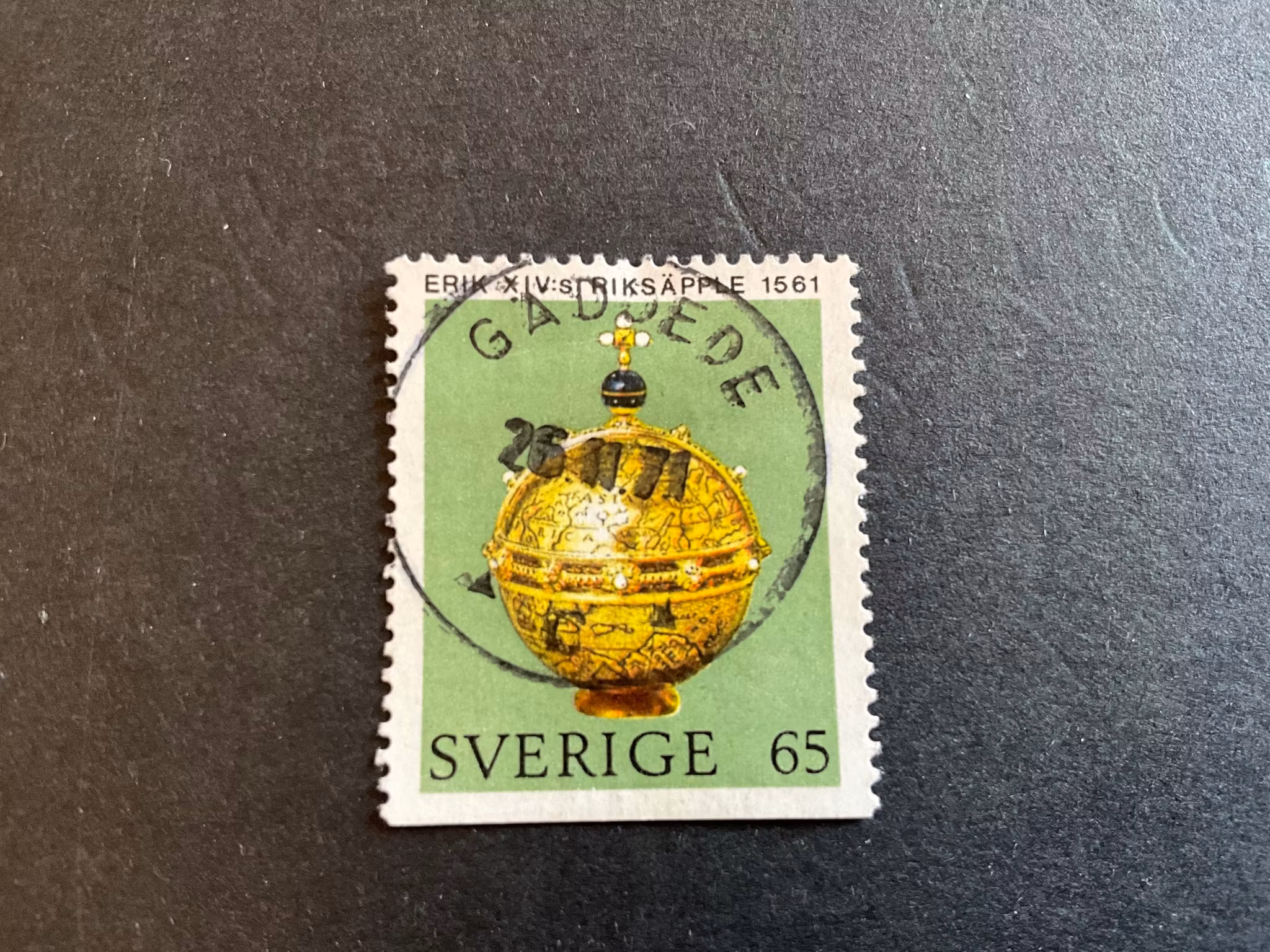 Riksregalierna facit 743 B2 praktstämplat GÄDDEDE