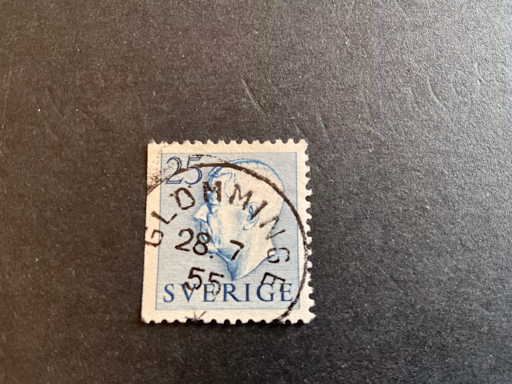 Gustaf VI Adolf facit 406 B1 praktstämplat GLÖMMINGE