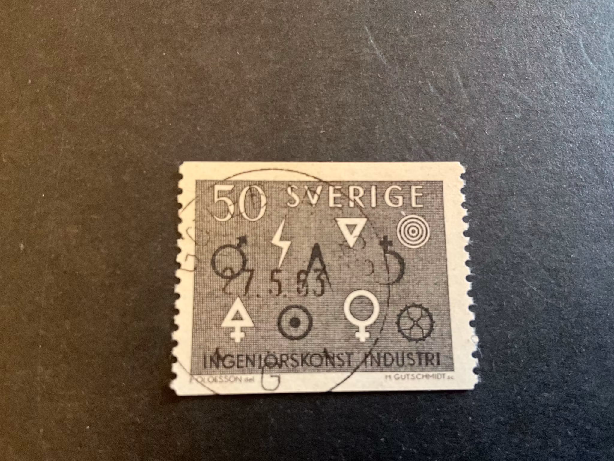 Industri och ingenjörskonst facit 546 A praktstämplat GÖTEBORG 22