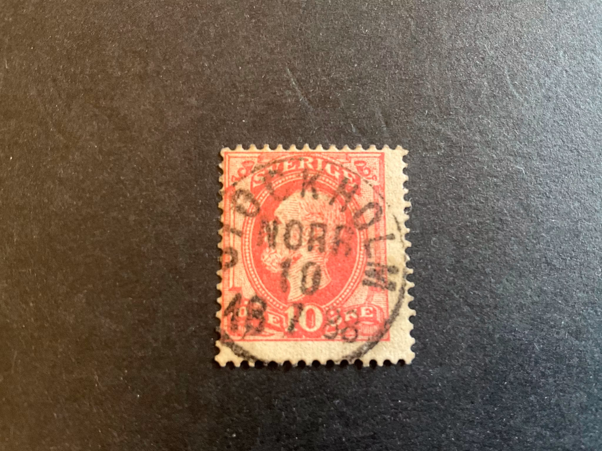 Oscar II facit 45 lyxstämplat STOCKHOLM NORR