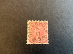 Oscar II facit 39 lyxstämplat STOCKHOLM 5