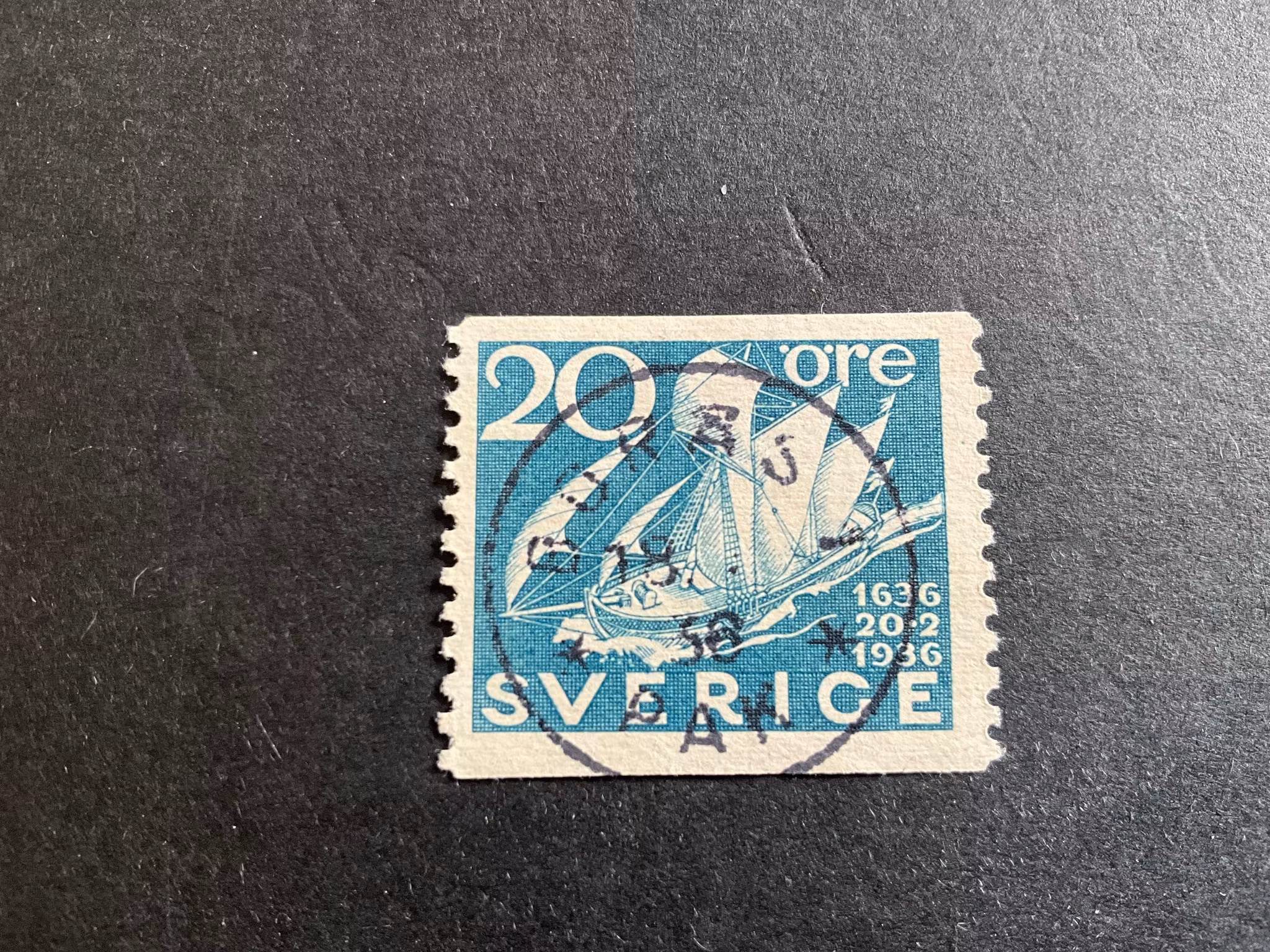 Postverket facit 249 stämplat märke