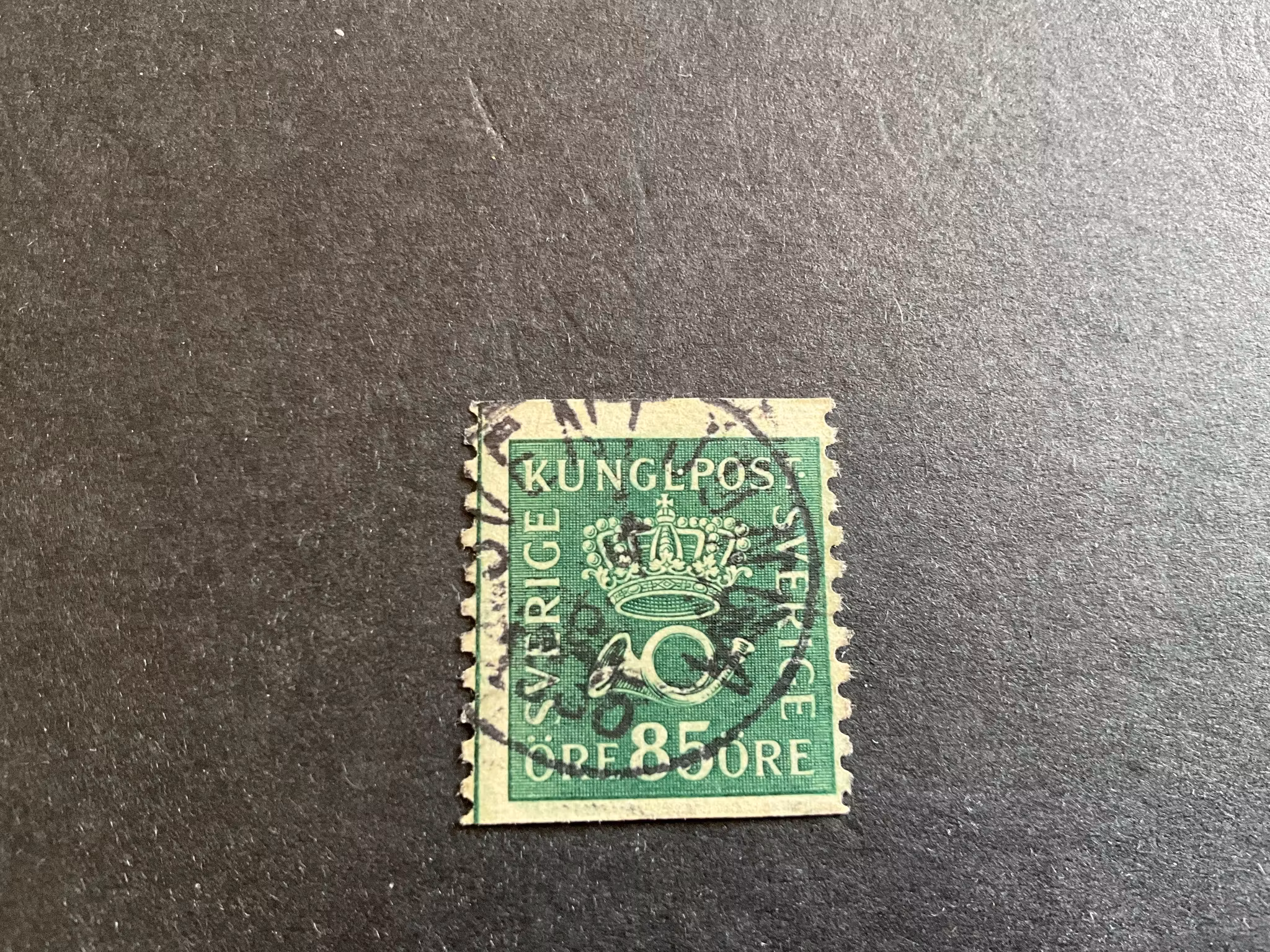 Postemblem facit 166 stämplat mårke med lödskarvslinje