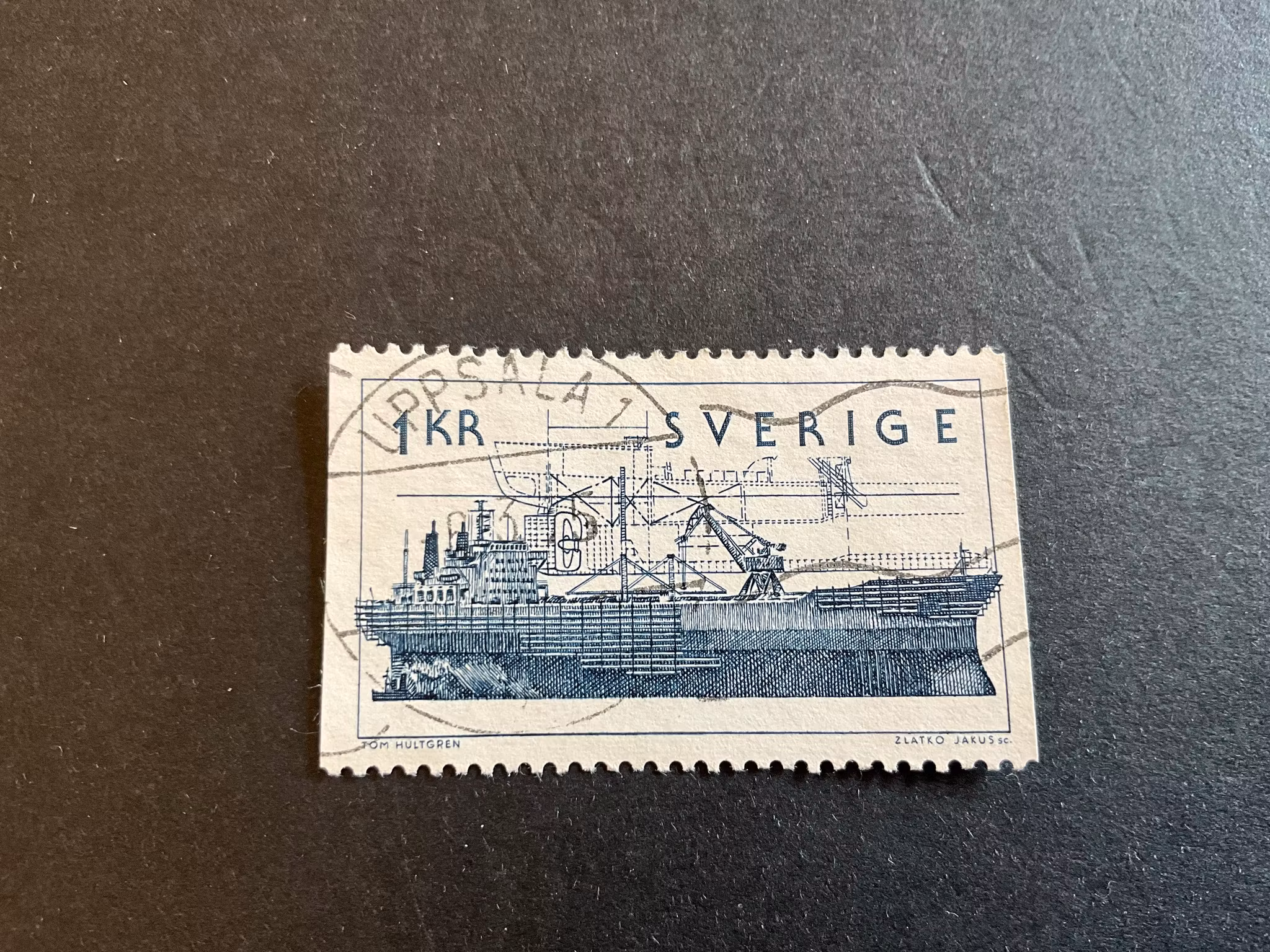 Sjöfart facit 887 praktstämplat UPPSALA 1