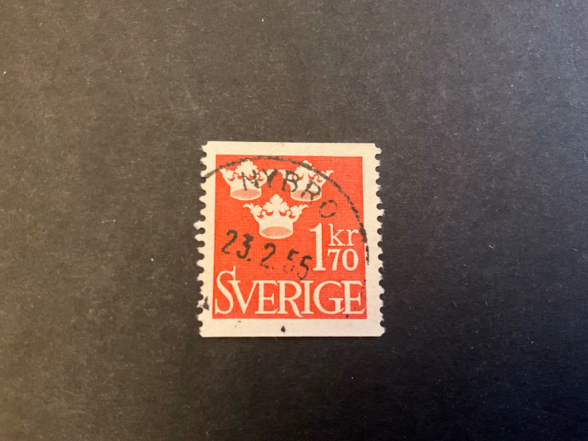 Tre kronor facit 304 praktstämplat NYBRO