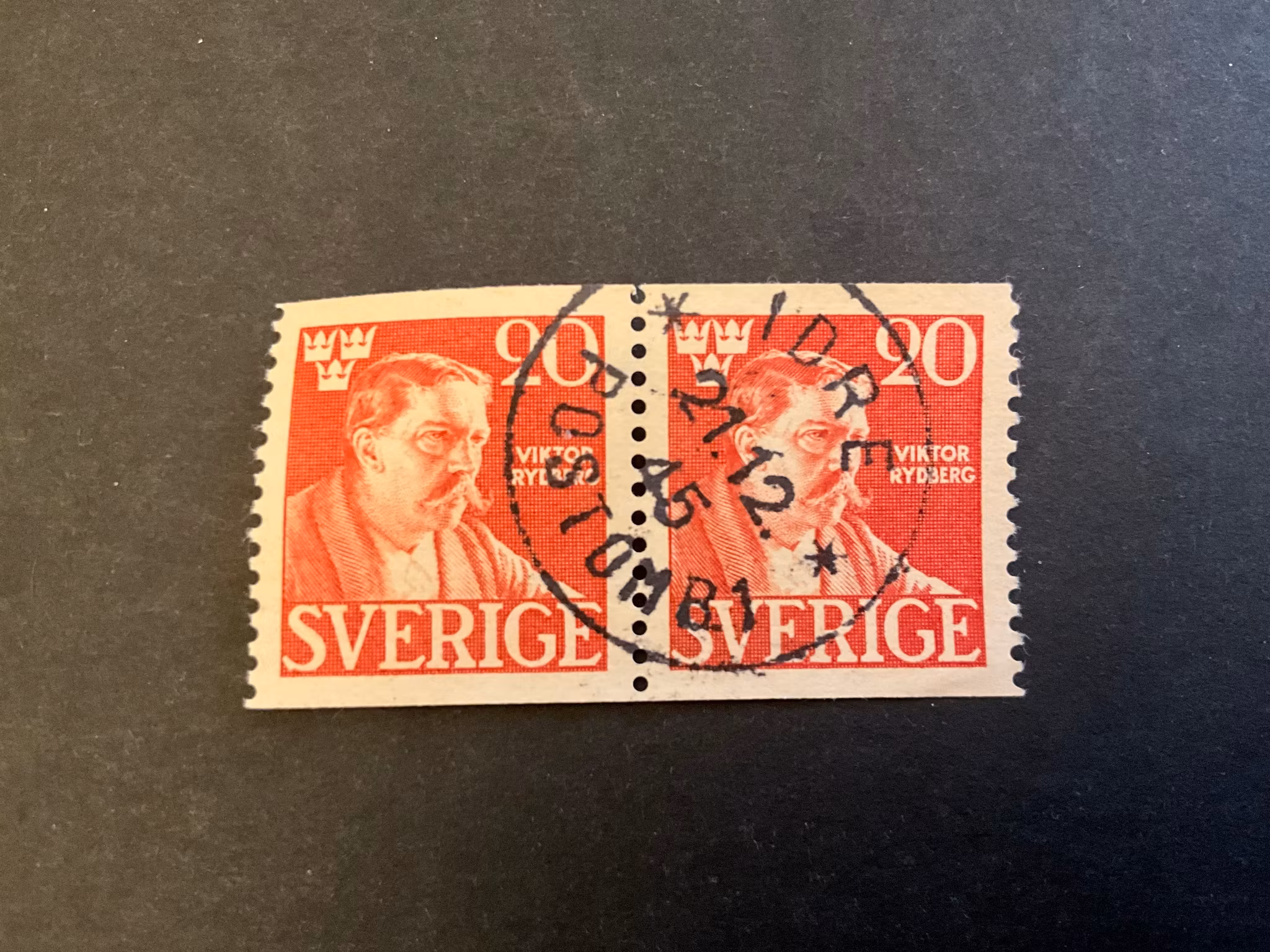 Viktor Rydberg 361 A i 2+2-sidigt par praktstämplat IDRE *Postombud 1*