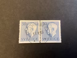 Gustaf VI Adolf facit 416 A i 2+2-sidigt oar praktstämplat MALMBERGET
