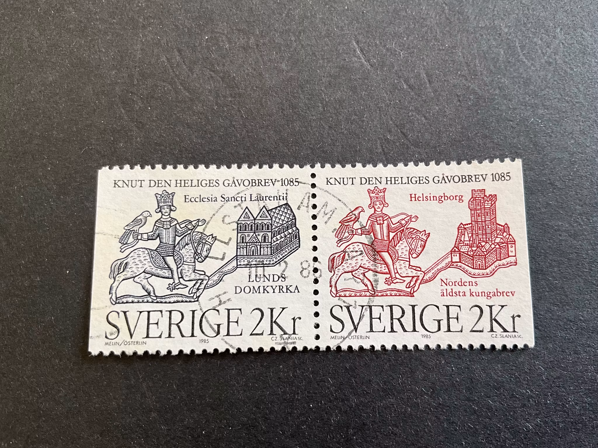 Knut den helige facit 1352 SX lyxstämplat HALLSTAHAMMAR 1