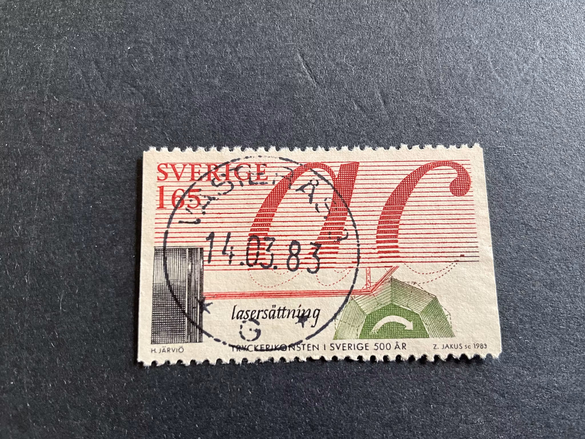 Tryckerikonsten i Sverige facit 1240 praktstämplat VÄSTERÅS 3