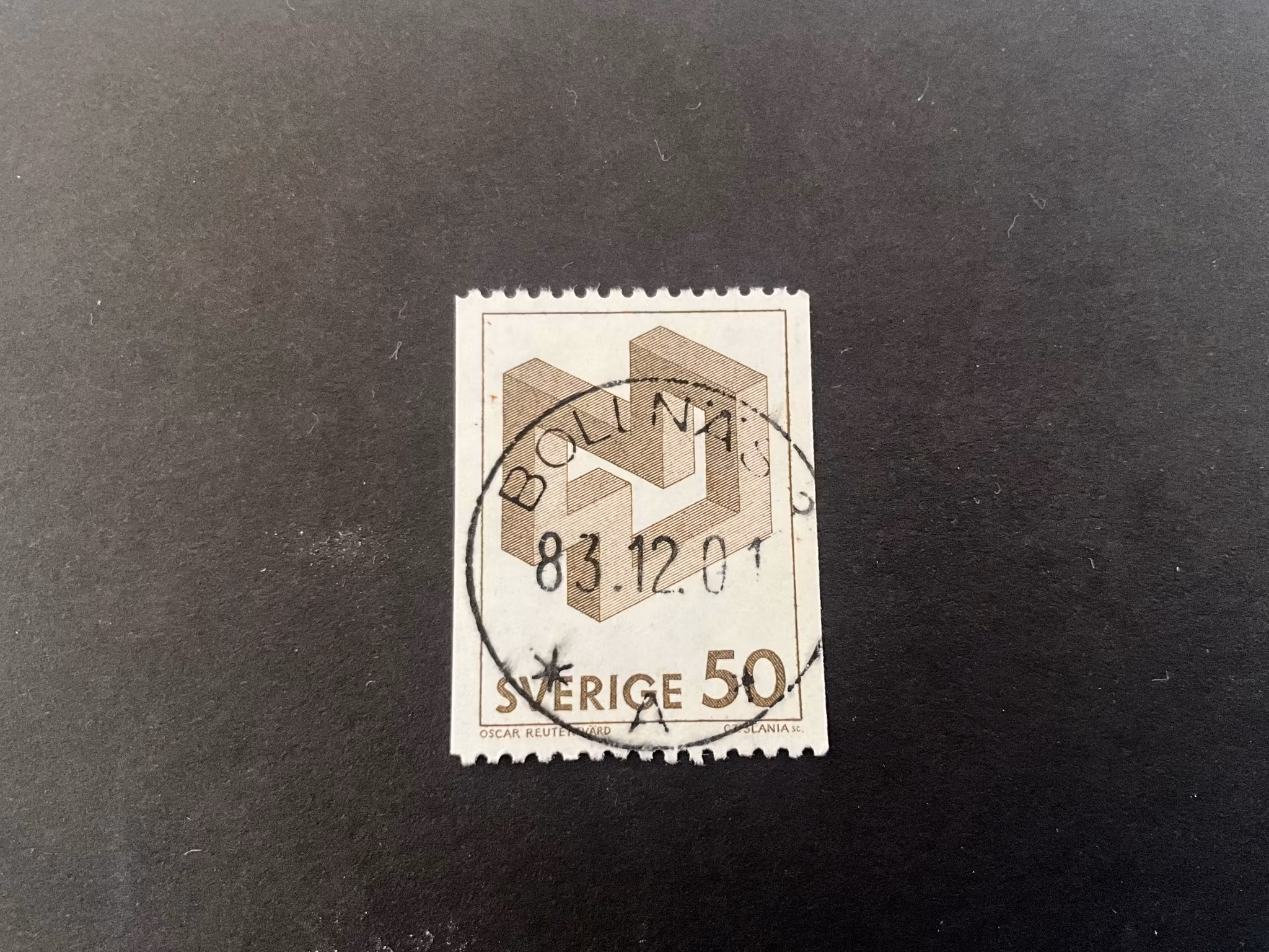 Omöjliga figurer facit 1200 lyxstämplat BOLLNÄS 3