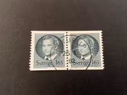 Carl XVI Gustaf typ II facit 1166 praktstämplat 2+2-sidigt par SKURUP