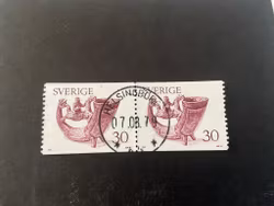 Dryckeshorn facit 973 lyxstämplat 2+2-sidigt par HELSINGBORG