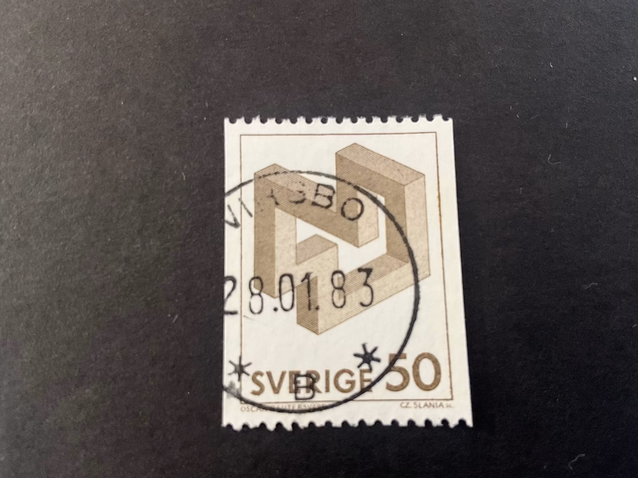 Omöjliga figurer facit 1200 praktstämplat VIRSBO