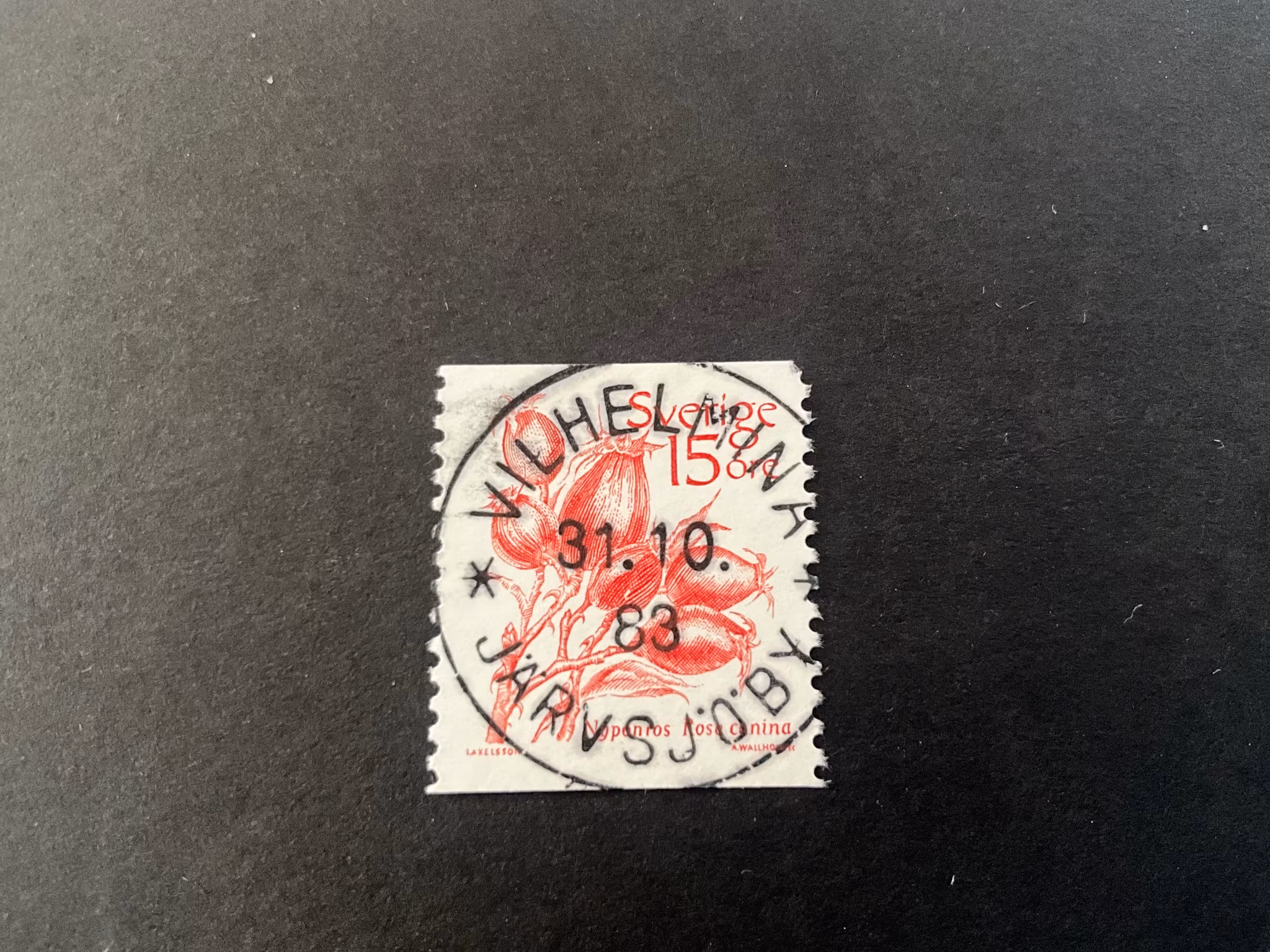 Frukter facit 1243 lyxstämplat VILHELMINA *JÄRVSJÖBY* , sista dag